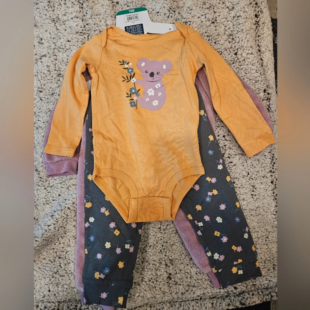 NWT Pekkle 4-Piece Flower and Koala Set